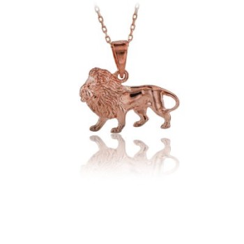 14K Gold Lion Necklace