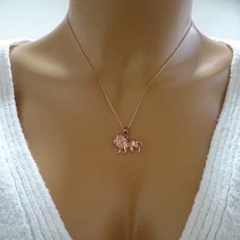 14K Gold Lion Necklace