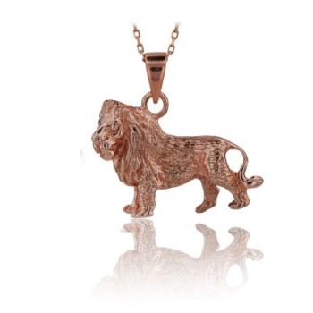 14K Gold Lion Necklace