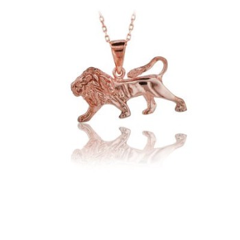 14K Gold Lion Necklace