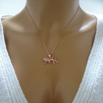 14K Gold Lion Necklace