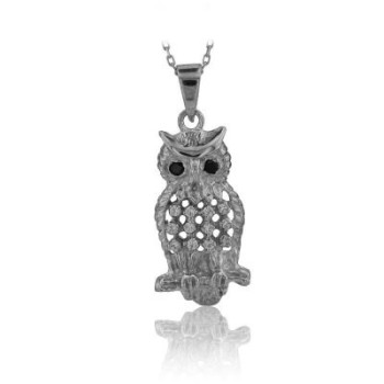 14K Gold Owl Necklace