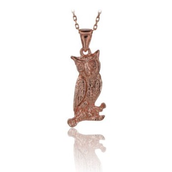 14K Gold Owl Necklace