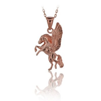 14K Gold Pegasus Horse Necklace