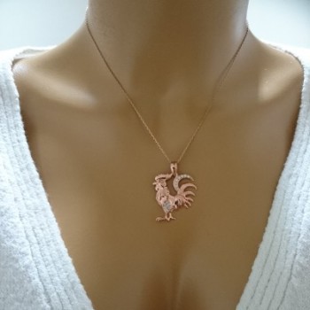 14K Gold Rooster Necklace