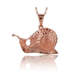 14K Gold Snail Necklace