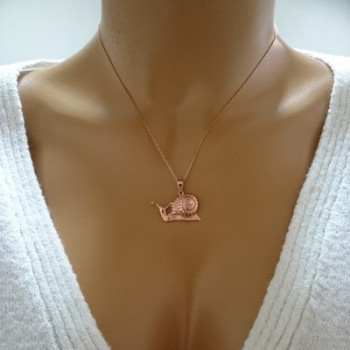 14K Gold Snail Necklace