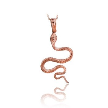 14K Gold Snake Necklace