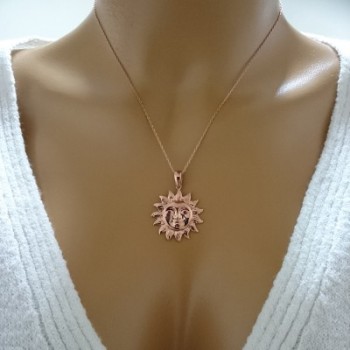 14K Gold Sun Necklace