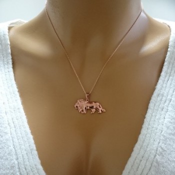 14K Gold Lion Necklace