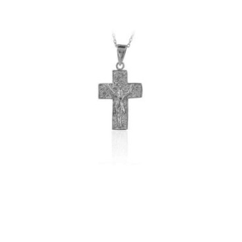 14K Solid Gold Cross Charm Necklace