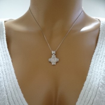 14K Solid Gold Cross Charm Necklace