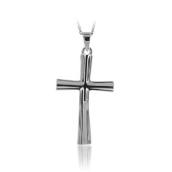 14K Solid Gold Cross Charm Necklace