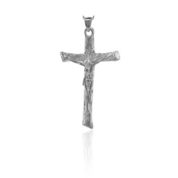 14K Solid Gold Cross Crucifix Charm Necklace