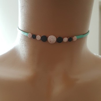 925 K Sterling Silver Choker  Necklace