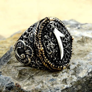 925K Sterling Silver Alif Men Ring