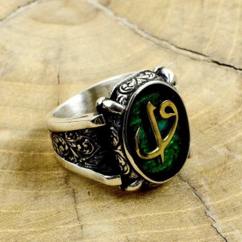 925K Sterling Silver Alif Waav Men Ring