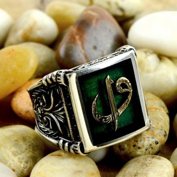 925K Sterling Silver Alif Waav Men Ring