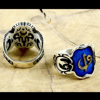 925K Sterling Silver Alif Waav Men Ring