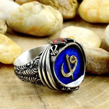 925K Sterling Silver Alif Waav Men Ring