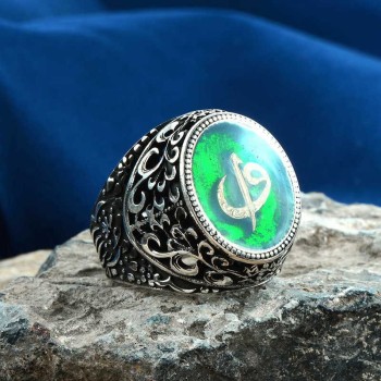 925K Sterling Silver Alif Waav Men Ring