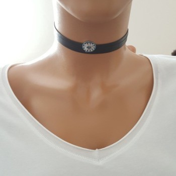 925K Sterling Silver Baguette Choker Necklace