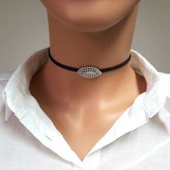 925K Sterling Silver Baguette Choker Necklace