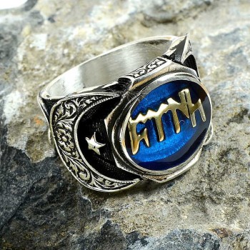 925K Sterling Silver Hun Turk Men Ring