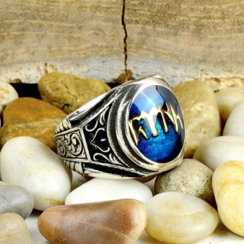 925K Sterling Silver Hun Turk Men Ring