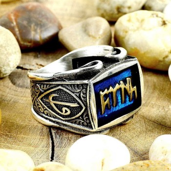 925K Sterling Silver Hun Turk Men Ring