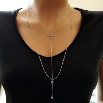 925K Sterling Silver Lariat Necklace