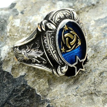 925K Sterling Silver Ottoman Men Ring