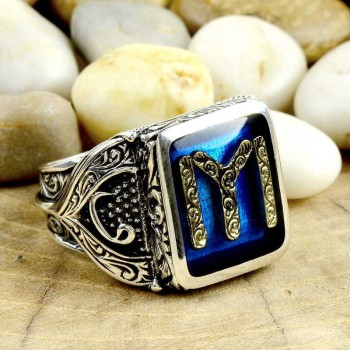 925K Sterling Silver Ottoman Men Ring