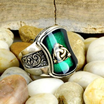 925K Sterling Silver Ottoman Men Ring