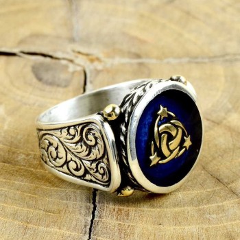 925K Sterling Silver Ottoman Men Ring