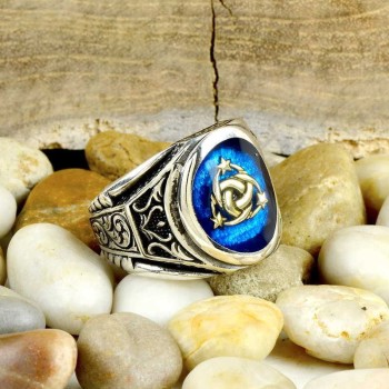 925K Sterling Silver Ottoman Men Ring