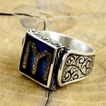 925K Sterling Silver Ottoman Men Ring