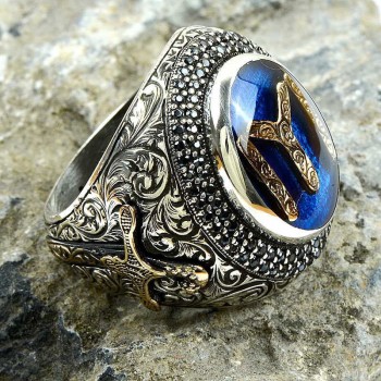 925K Sterling Silver Ottoman Men Ring