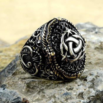 925K Sterling Silver Ottoman Men Ring