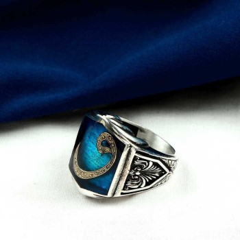 925K Sterling Silver Waav Men Ring