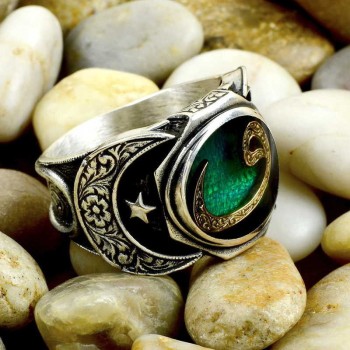 925K Sterling Silver Waav Men Ring