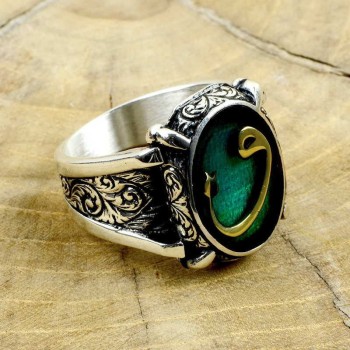 925K Sterling Silver Waav Men Ring