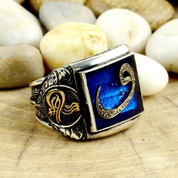 925K Sterling Silver Waav Men Ring