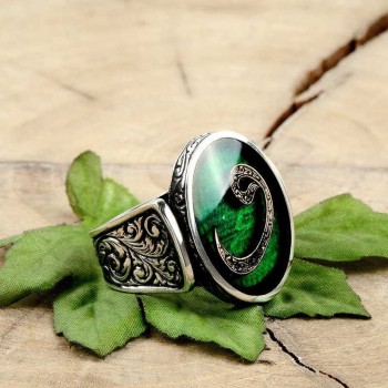 925K Sterling Silver Waav Men Ring