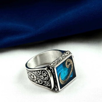 925K Sterling Silver Waav Men Ring