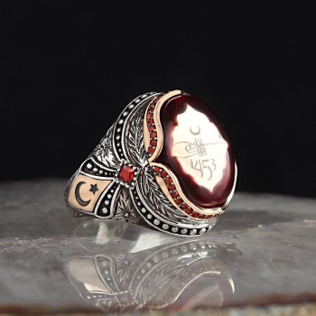 925 Sterling Silver ا Alef Arabic Letter Islamic Handmade Men Ring