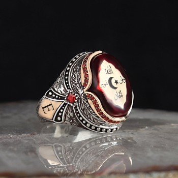 925 Sterling Silver ا Alef Arabic Letter Islamic Handmade Men Ring