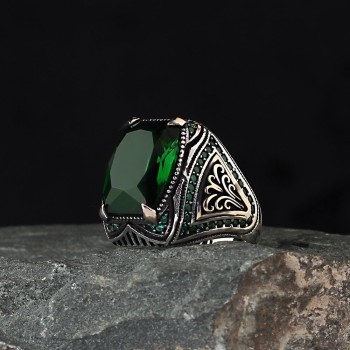 925 Sterling Silver Mystic Topaz Stone Handmade Square Ring