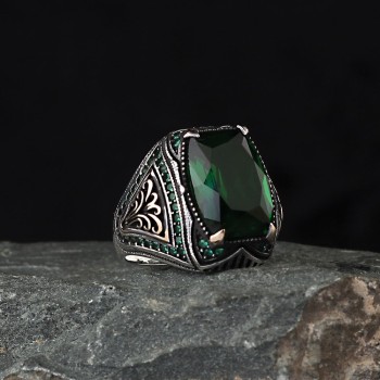 925 Sterling Silver Mystic Topaz Stone Handmade Square Ring